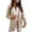 Khaki, variant on Blazer Jacket for Women Zpanxa Women's Casual Long Sleeve Jacket, Lapel Button Slim Work Office Blazer Jacket, Casual Open Front Work Office Outerwear Khaki L