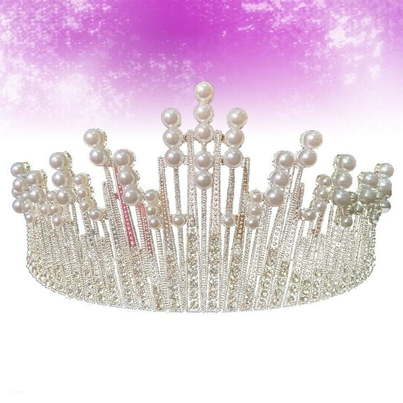 Raindrops Crown Birthday Toppers Silver Rhinestone for Event Organizers 1Pack