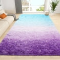 thumbnail image 5 of Junovo Gradient Modern Rugs Shaggy Rug Carpets for Bedroom, Living Room,Kids Room,4'x6',Blue/Purple, 5 of 7