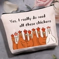thumbnail image 6 of Chicken Canvas Makeup Bags Cosmetic Bag Multi-Purpose Pen Case with Zipper Travel Toiletry Bag for Keys Lipstick Card Women Pencil Case Gift DIY Craft Thanksgiving 10 x 7Inch-Need Chickens for DIY, 6 of 9