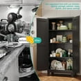 thumbnail image 6 of Metal Pantry Cabinet, Kitchen Storage Cabinets with 2 Doors and Adjustable Shelves for Kitchen, Living Room, Dining Room, Bathroom (Black, 61.02" H x 27.55" W x 13.78" D), 6 of 12