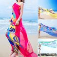 thumbnail image 4 of Lady Sexy Beach Chiffon Sarongs Hawaiian Swimsuit Cover-up Wraps Hibiscus Print Plus Size Swim Bikini Scarf, 4 of 4
