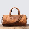 thumbnail image 2 of Bolso de mano de cuero de vaca para hombre, bolsa de viaje, Estilo Vintage, para gimnasio, deporte, 2 of 4