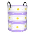 thumbnail image 2 of ZNDUO Round Laundry Basket, Waterproof Collapsible Laundry Baskets with Handles, Medium Size - Round Polkadot Checkered Pattern, 2 of 8