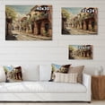 thumbnail image 4 of Designart "Green Beige Mexico Colonial beauty Watercolor" Mexico Print on Natural Pine Wood, 4 of 5