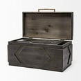 thumbnail image 6 of Set of Two Brown Detailed Wooden Boxes, 6 of 9