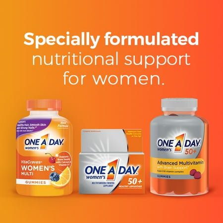 One A Day Women's 50+ Gummies Multivitamin w/ Immunity and Brain Support, 110 Ct