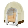 thumbnail image 2 of Cubierta de silla de huevo de patio Cubiertas de silla de huevo de mimbre doble para columpio de huevo al aire libre, 2 of 9