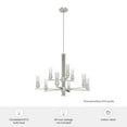 thumbnail image 7 of Hunter - Gatz 9-light Brushed Nickel, Large Chandelier, Dimmable, Modern Style, Candle Shaped, for Bedrooms, Dining, Living Rooms - 19788, 7 of 7