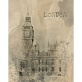 thumbnail image 2 of Orlov, Irena 12x14 White Modern Wood Framed Museum Art Print Titled - Remembering London, 2 of 4