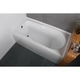 thumbnail image 3 of Aqua Eden VTAP603022L 60-Inch Acrylic Rectangular 3-Wall Alcove Tub with Anti Skid and Left Hand Drain Hole in Glossy White, 3 of 12