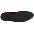 thumbnail image 5 of Santimon Mens Dress Shoes Velvet Loafers Slip-on Classic Party Casual Business Shoes Wine 10 US, 5 of 7