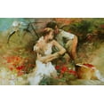thumbnail image 2 of Haenraets, Willem 14x11 Black Ornate Wood Framed with Double Matting Museum Art Print Titled - In Love, 2 of 4