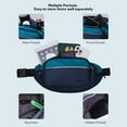 thumbnail image 4 of WATERFLY Unisex Hiking Walking Travel Nylon Fanny Pack Waist Bag,Dark Blue with Teal Blue, 4 of 7