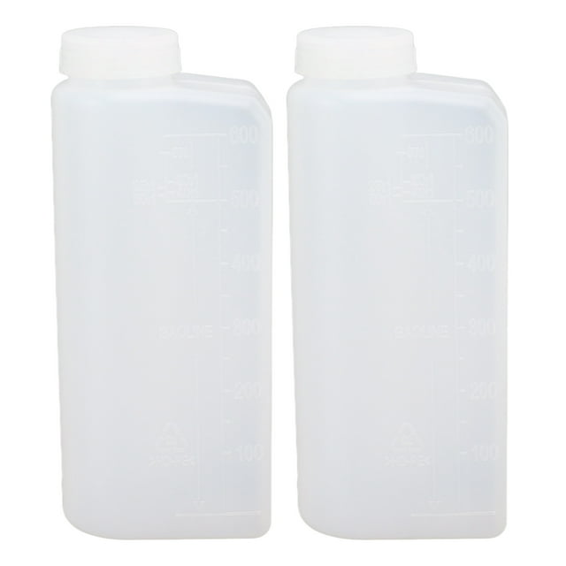 2PCS 600ML 2 Stroke Oil Petrol Fuel Mix Bottle Professional Oil Mixing Bottle Container for Chainsaw Ironing Machine