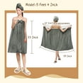 thumbnail image 2 of Ensemble de Serviettes de Bain en Velours Corail - Robe de Douche Douce et Bonnet pour Confort et Commodité, 2 of 7