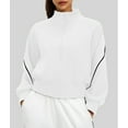 thumbnail image 5 of Female Fleece Full Zip Up Jacket White XL, 5 of 10