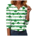 thumbnail image 5 of UngA St. Patricks Day Shirts for Women 2026 Casual Plus Size 3/4 Sleeve Irish Clover T Shirt Funny Saint Patrick's Tunic Tops,Size XXL, 5 of 9