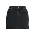 thumbnail image 5 of Madden NYC Women's Embroidered Bow Denim Skirt, Sizes XXS-XXL, 5 of 5