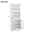 thumbnail image 2 of Historyli Go5H 78.3" Storage Cabinet Freestanding Versatile Sideboard Cabinet With Acrylic Board Door Adjustable Shelves Versatile Bookshelf For Living Room Kitchen, 2 of 9