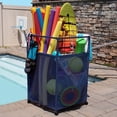 thumbnail image 2 of Essentially Yours Rolling Pool Noodle Storage Organizer Bin, Standard Noodle Holder, (25.4" W x 26" L x 40.5" H), Blue Style 510643, 2 of 10
