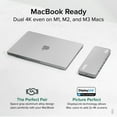 thumbnail image 3 of Plugable USB C Laptop Docking Station, Dual Monitor 4K 60Hz for Apple Mac M1/M2/M3, 2x HDMI or 2x DisplayPort, 3 of 7