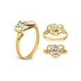 thumbnail image 3 of Gem & Harmony 14K Yellow and Rose Gold Love Heart Ring (SIZE 6 ) for Women, 3 of 5