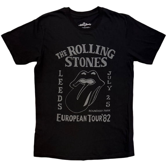 The Rolling Stones Unisex T-Shirt: European Tour '82 (Black)