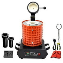 TOAUTO Upgraded Gold Melting Furnace, 1 3 kg Electric Digital Casting Furnace 1400W 2100F Smelter Kiln Kit with Crucible