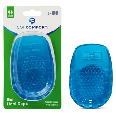 Sof Comfort Gel Heel Cup Cushion Shoe Insert, Unisex One Size Fits Most
