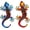 Boho Blue&Orange, variant on Metal Gecko Wall Art 2Pcs Outdoor Wall Decor 12 Inch Lizard Metal Hanging Wall Decoration Glass Sculpture for Garden Yard Patio Fence Home (Boho Blue)
