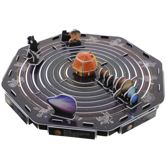 Raindrops 1Set Solar System Paper Puzzle Black 3D Model for Home Decoration