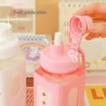 thumbnail image 3 of LANFENG Large Kawaii Water Bottle with Straw and 3D Stickers Cute Aesthetic Bottle Kawaii Milk Bottle Tea Cup Juice Shaker Portable Silicone, 3 of 6
