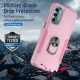 thumbnail image 3 of NIFFPD Moto G Stylus 5G 2022 Case Shockproof Protective Phone Cover with Ring Kickstand for Motorola Moto G Stylus 5G 2022 Pink, 3 of 7