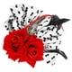 thumbnail image 1 of Pinza para el pelo nupcial roja con diseño floral, bola de Halloween, tocado de rosas, accesorios para el cabello, 1 of 5