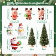 thumbnail image 2 of Christmas Miniature Scene Decor Set - 10pcs Festive Figurines & Trees for Holiday Displays, 2 of 7