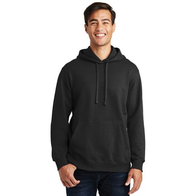 Port 1154461 Fan Favorite Fleece Pullover Hooded Sweatshirt, Jet Black - Extra Small
