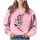 thumbnail image 2 of Vestido de verano para niña con estampado de flores de Pascua, manga corta, bolsillos con volantes y cuello redondo, top de poliéster, 2 of 5