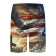 thumbnail image 5 of UVEASISHA 4th of July Outfits Mens 2 Piece Short Sets American Flag Distressed Printed Sweatsuits Big and Tall Crewneck Tee and Shorts Matching Workout Set Multicolor#3 XXL, 5 of 8