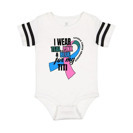 

Inktastic I Wear Teal Pink and Blue For My Titi Gift Baby Boy or Baby Girl Bodysuit