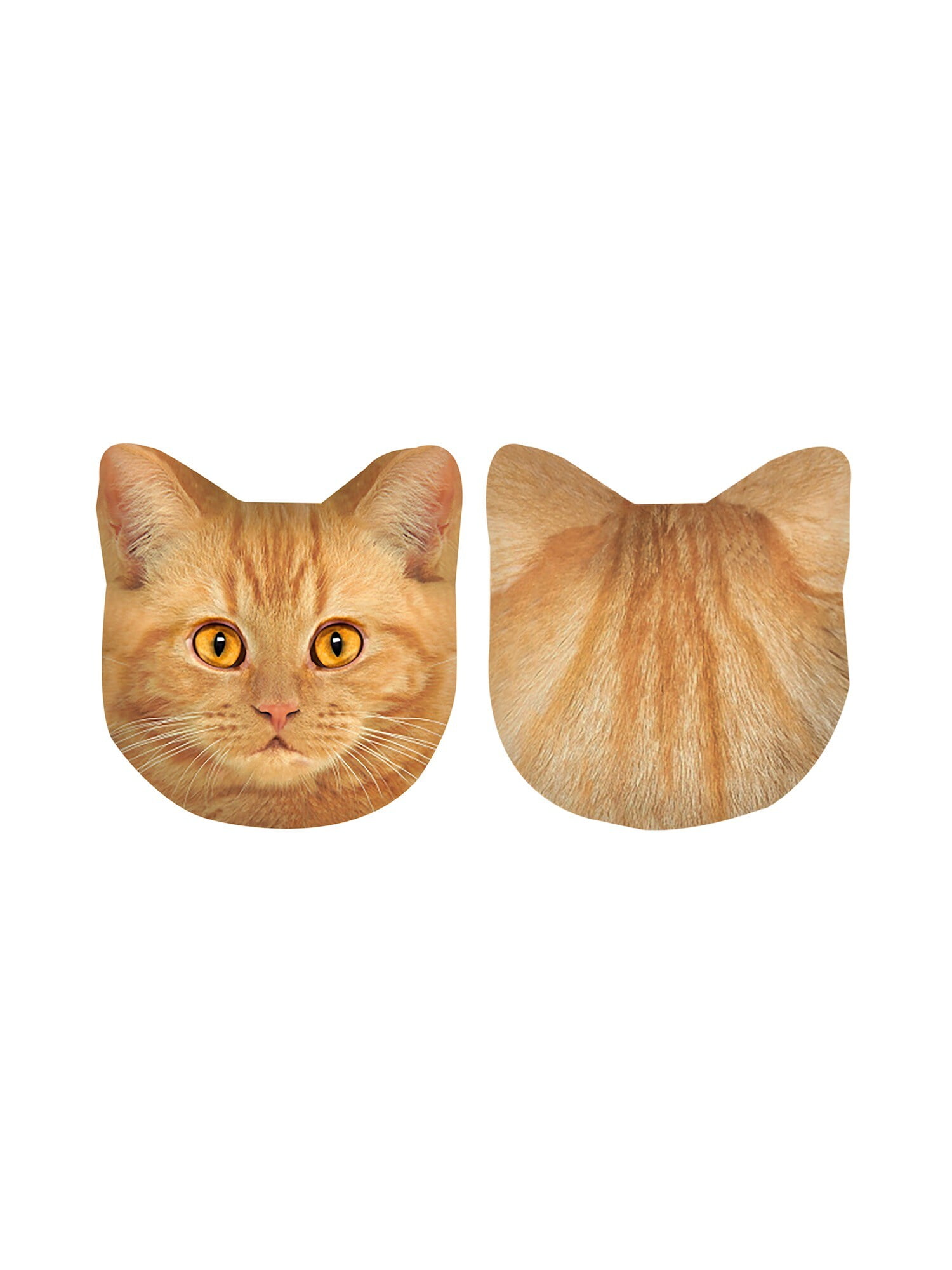 AC-201-CPW Brown Tabby Cats Face Soft Velvet Feel Cushion Cover With Inner Pill 
