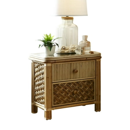 Spice Islands Wicker Mandalay 2 Drawer Nightstand
