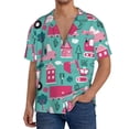 thumbnail image 3 of Xecao offers the Excavator for Men's Casual Short-sleeved Shirt, a button-up collared shirt with a pocket, perfect for beach vacations and yacht travel in the XX-Large size., 3 of 7