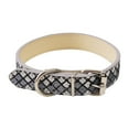 thumbnail image 1 of Reflective Wind Leather Check Pet Collar for Cat and Small Dog with Light Ring, 1 of 3