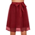 thumbnail image 3 of KHONTS Women's Midi Skirts Elastic High Waiste Polka Dot Casual Flowy Skirts Swing Knee Length Skirts Red S, 3 of 9