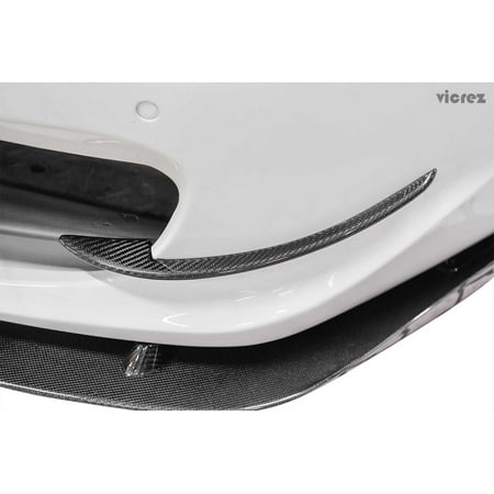 - Vicrez Carbon Fiber Front Bumper Canards vz100792 for Ferrari 458 Italia 2011-2013 VZ