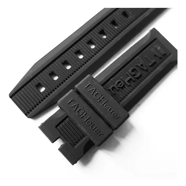 Correa Caucho Negro De 20mm Compatible Tag Heuer Formula 1