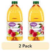 (2 pack) Great Value Organic Apple 100% Juice, 64 fl oz