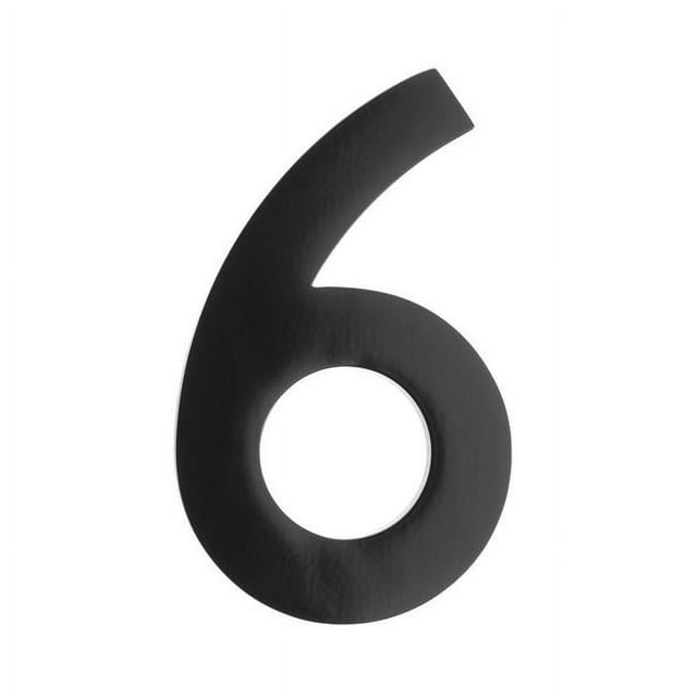 Architectural Mailboxes 3582B-6 Floating House Number 6, Black - 4 in.