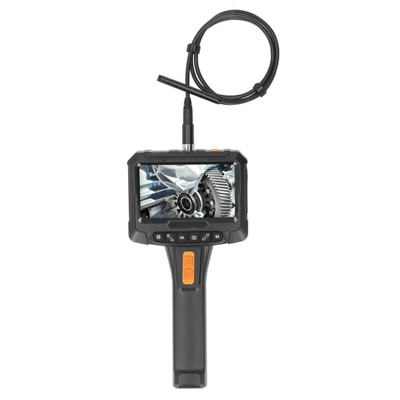 Cámara endoscópica industrial de doble lente con rotación bidirecional de 360, Boroscopio hd con pantalla de 5 pulgadas para inspección de alcantarilar de tubería